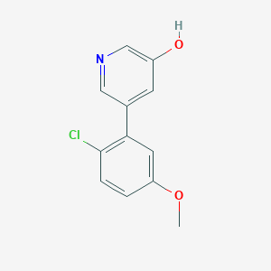 5-(2-Chloro-5-methoxyphenyl)-3-hydroxypyridine, 95%