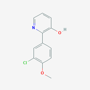2-(3-Chloro-4-methoxyphenyl)-3-hydroxypyridine, 95%