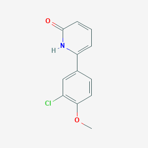 molecular formula C12H10ClNO2 B6367824 6-(3-Chloro-4-methoxyphenyl)-2-hydroxypyridine, 95% CAS No. 1111111-01-3