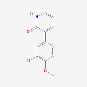 molecular formula C12H10ClNO2 B6367825 3-(3-Chloro-4-methoxyphenyl)-2-hydroxypyridine, 95% CAS No. 1261916-01-1