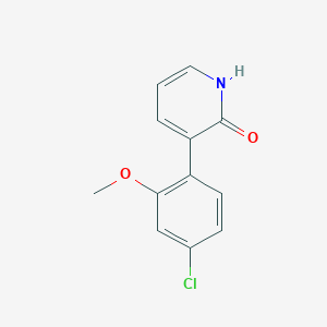 molecular formula C12H10ClNO2 B6367833 3-(4-Chloro-2-methoxyphenyl)-2-hydroxypyridine, 95% CAS No. 1261939-12-1