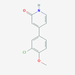 molecular formula C12H10ClNO2 B6367834 4-(3-Chloro-4-methoxyphenyl)-2-hydroxypyridine, 95% CAS No. 1261939-09-6