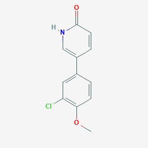 molecular formula C12H10ClNO2 B6367839 5-(3-Chloro-4-methoxyphenyl)-2-hydroxypyridine, 95% CAS No. 1111109-73-9