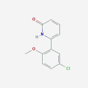 molecular formula C12H10ClNO2 B6367879 6-(5-Chloro-2-methoxyphenyl)-2-hydroxypyridine, 95% CAS No. 1111105-47-5