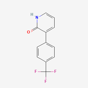molecular formula C12H8F3NO B6367908 2-Hydroxy-3-(4-trifluoromethylphenyl)pyridine, 95% CAS No. 426823-47-4