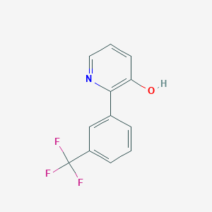 molecular formula C12H8F3NO B6367913 3-Hydroxy-2-(3-trifluoromethylphenyl)pyridine, 95% CAS No. 1261772-92-2