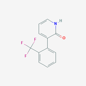 molecular formula C12H8F3NO B6367927 2-Hydroxy-3-(2-trifluoromethylphenyl)pyridine, 95% CAS No. 426823-49-6