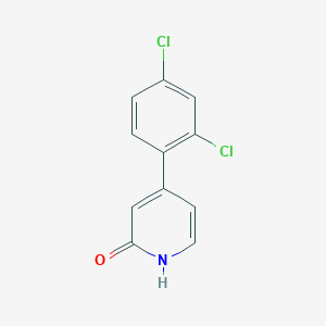 molecular formula C11H7Cl2NO B6367988 4-(2,4-Dichlorophenyl)-2-hydroxypyridine, 95% CAS No. 1173155-55-9