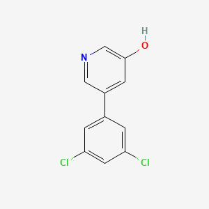 molecular formula C11H7Cl2NO B6368014 5-(3,5-Dichlorophenyl)-3-hydroxypyridine, 95% CAS No. 1261981-91-2