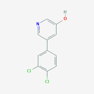 molecular formula C11H7Cl2NO B6368030 5-(3,4-Dichlorophenyl)-3-hydroxypyridine, 95% CAS No. 1261956-93-7