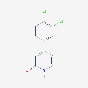 molecular formula C11H7Cl2NO B6368040 4-(3,4-Dichlorophenyl)-2-hydroxypyridine, 95% CAS No. 1261981-86-5