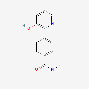 molecular formula C14H14N2O2 B6368049 2-[4-(N,N-Dimethylaminocarbonyl)phenyl]-3-hydroxypyridine, 95% CAS No. 1261896-21-2