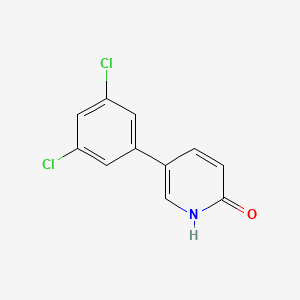 molecular formula C11H7Cl2NO B6368087 5-(3,5-Dichlorophenyl)-2-hydroxypyridine, 95% CAS No. 1111116-09-6