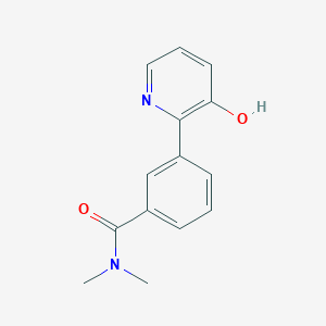 molecular formula C14H14N2O2 B6368095 2-[3-(N,N-Dimethylaminocarbonyl)phenyl]-3-hydroxypyridine, 95% CAS No. 1261996-55-7