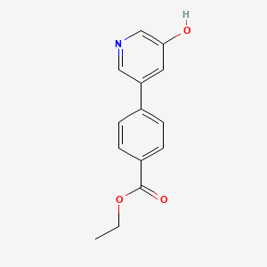 5-(4-Ethoxycarbonylphenyl)-3-hydroxypyridine, 95%