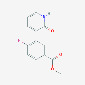 molecular formula C13H10FNO3 B6368175 3-(2-Fluoro-5-methoxycarbonylphenyl)-2-hydroxypyridine, 95% CAS No. 1261974-47-3