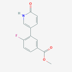 5-(2-Fluoro-5-methoxycarbonylphenyl)-2-hydroxypyridine, 95%
