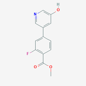 5-(3-Fluoro-4-methoxycarbonylphenyl)-3-hydroxypyridine, 95%