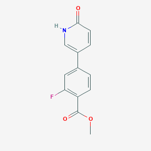 molecular formula C13H10FNO3 B6368217 5-(3-Fluoro-4-methoxycarbonylphenyl)-2-hydroxypyridine, 95% CAS No. 1111115-88-8