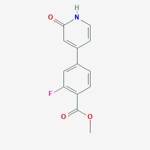 4-(3-Fluoro-4-methoxycarbonylphenyl)-2-hydroxypyridine, 95%