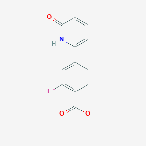 molecular formula C13H10FNO3 B6368242 6-(3-Fluoro-4-methoxycarbonylphenyl)-2-hydroxypyridine, 95% CAS No. 1111114-56-7