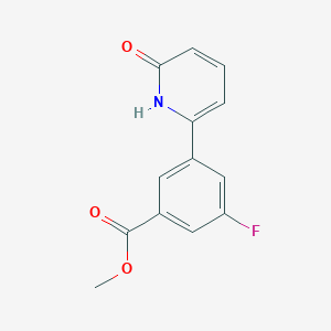 molecular formula C13H10FNO3 B6368262 6-(3-Fluoro-5-methoxycarbonylphenyl)-2-hydroxypyridine, 95% CAS No. 1261993-32-1
