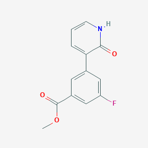 3-(3-Fluoro-5-methoxycarbonylphenyl)-2-hydroxypyridine, 95%