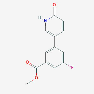 molecular formula C13H10FNO3 B6368292 5-(3-Fluoro-5-methoxycarbonylphenyl)-2-hydroxypyridine, 95% CAS No. 1261889-20-6