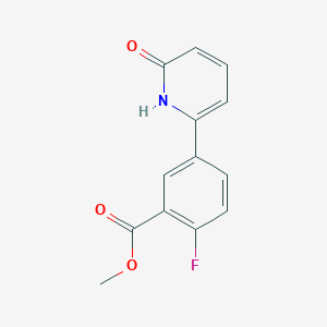 molecular formula C13H10FNO3 B6368297 6-(4-Fluoro-3-methoxycarbonylphenyl)-2-hydroxypyridine, 95% CAS No. 1111105-42-0