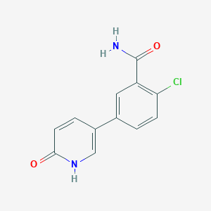 molecular formula C12H9ClN2O2 B6368307 5-(3-Carbamoyl-4-chlorophenyl)-2-hydroxypyridine, 95% CAS No. 1261958-32-0