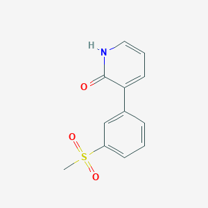 molecular formula C12H11NO3S B6368332 2-Hydroxy-3-(3-methylsulfonylphenyl)pyridine, 95% CAS No. 1261916-42-0
