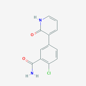 molecular formula C12H9ClN2O2 B6368345 3-(3-Carbamoyl-4-chlorophenyl)-2-hydroxypyridine, 95% CAS No. 1261932-16-4