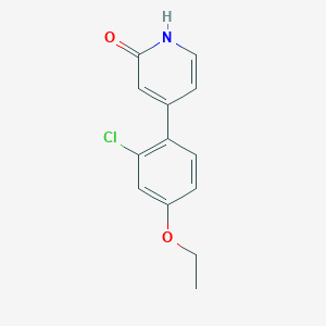molecular formula C13H12ClNO2 B6368356 4-(2-Chloro-4-ethoxyphenyl)-2-hydroxypyridine, 95% CAS No. 1261982-13-1