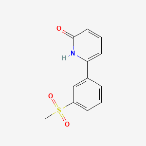 molecular formula C12H11NO3S B6368361 2-Hydroxy-6-(3-methylsulfonylphenyl)pyridine, 95% CAS No. 1261973-38-9