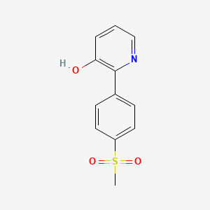 molecular formula C12H11NO3S B6368375 3-Hydroxy-2-(4-methylsulfonylphenyl)pyridine, 95% CAS No. 1261982-08-4