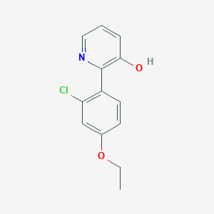 molecular formula C13H12ClNO2 B6368379 2-(2-Chloro-4-ethoxyphenyl)-3-hydroxypyridine, 95% CAS No. 1261939-83-6