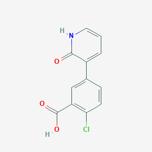 molecular formula C12H8ClNO3 B6368391 3-(3-Carboxy-4-chlorophenyl)-2-hydroxypyridine, 95% CAS No. 1261993-36-5