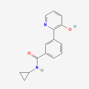 molecular formula C15H14N2O2 B6368398 2-[3-(Cyclopropylaminocarbonyl)phenyl]-3-hydroxypyridine, 95% CAS No. 1261892-96-9