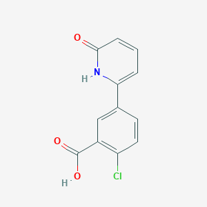 molecular formula C12H8ClNO3 B6368422 6-(3-Carboxy-4-chlorophenyl)-2-hydroxypyridine, 95% CAS No. 1261982-21-1