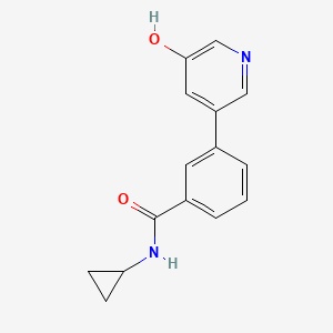 molecular formula C15H14N2O2 B6368431 5-[3-(Cyclopropylaminocarbonyl)phenyl]-3-hydroxypyridine, 95% CAS No. 1261932-27-7