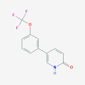 molecular formula C12H8F3NO2 B6368448 2-Hydroxy-5-(3-trifluoromethoxyphenyl)pyridine, 95% CAS No. 1111109-82-0