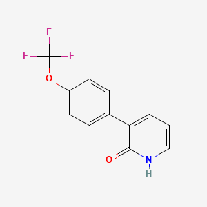 molecular formula C12H8F3NO2 B6368455 2-Hydroxy-3-(4-trifluoromethoxyphenyl)pyridine, 95% CAS No. 204074-33-9