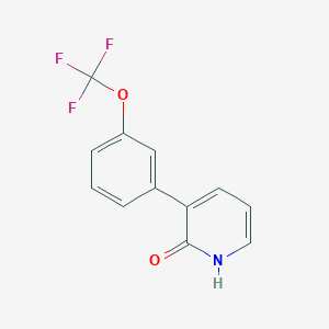 molecular formula C12H8F3NO2 B6368461 2-Hydroxy-3-(3-trifluoromethoxyphenyl)pyridine, 95% CAS No. 1261740-30-0