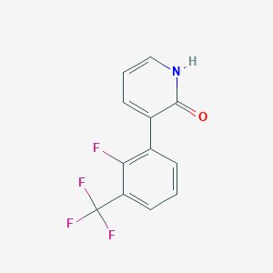 molecular formula C12H7F4NO B6368475 3-(2-Fluoro-3-trifluoromethylphenyl)-2-hydroxypyridine, 95% CAS No. 1261945-57-6