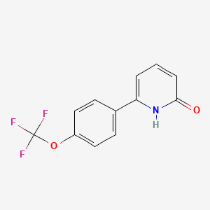 molecular formula C12H8F3NO2 B6368476 2-Hydroxy-6-(4-trifluoromethoxyphenyl)pyridine, 95% CAS No. 1111110-65-6