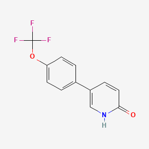 molecular formula C12H8F3NO2 B6368482 2-Hydroxy-5-(4-trifluoromethoxyphenyl)pyridine, 95% CAS No. 1111109-18-2