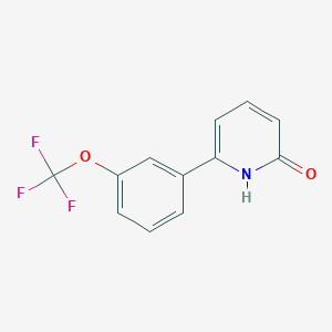 molecular formula C12H8F3NO2 B6368487 2-Hydroxy-6-(3-trifluoromethoxyphenyl)pyridine, 95% CAS No. 1111111-10-4