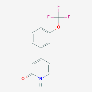 molecular formula C12H8F3NO2 B6368492 2-Hydroxy-4-(3-trifluoromethoxyphenyl)pyridine, 95% CAS No. 1261889-26-2
