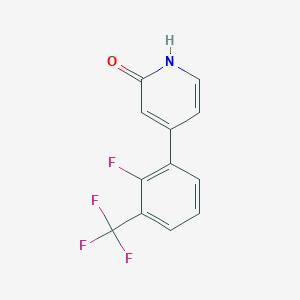 molecular formula C12H7F4NO B6368496 4-(2-Fluoro-3-trifluoromethylphenyl)-2-hydroxypyridine, 95% CAS No. 1261982-34-6