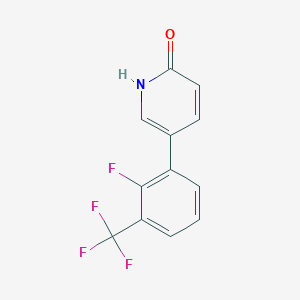 molecular formula C12H7F4NO B6368502 5-(2-Fluoro-3-trifluoromethylphenyl)-2-hydroxypyridine, 95% CAS No. 1261896-25-6